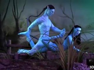 Avatar beauty silit fucked by huge blue manhood